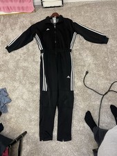 Adidas Men s XL One Piece Flight Suit Jumpsuit Black White