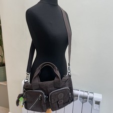 Kipling Defea Medium Shoulder Bag In Khaki With Detachable Strap Monkey Charm