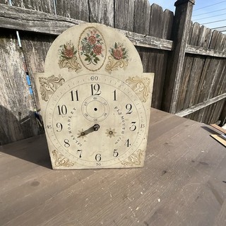 silas hoadley plymouth conn. wooden woks tall clock movement great dial parts