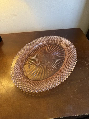 Anchor Hocking Miss America Pink  Oval serving Plate Depression Glass