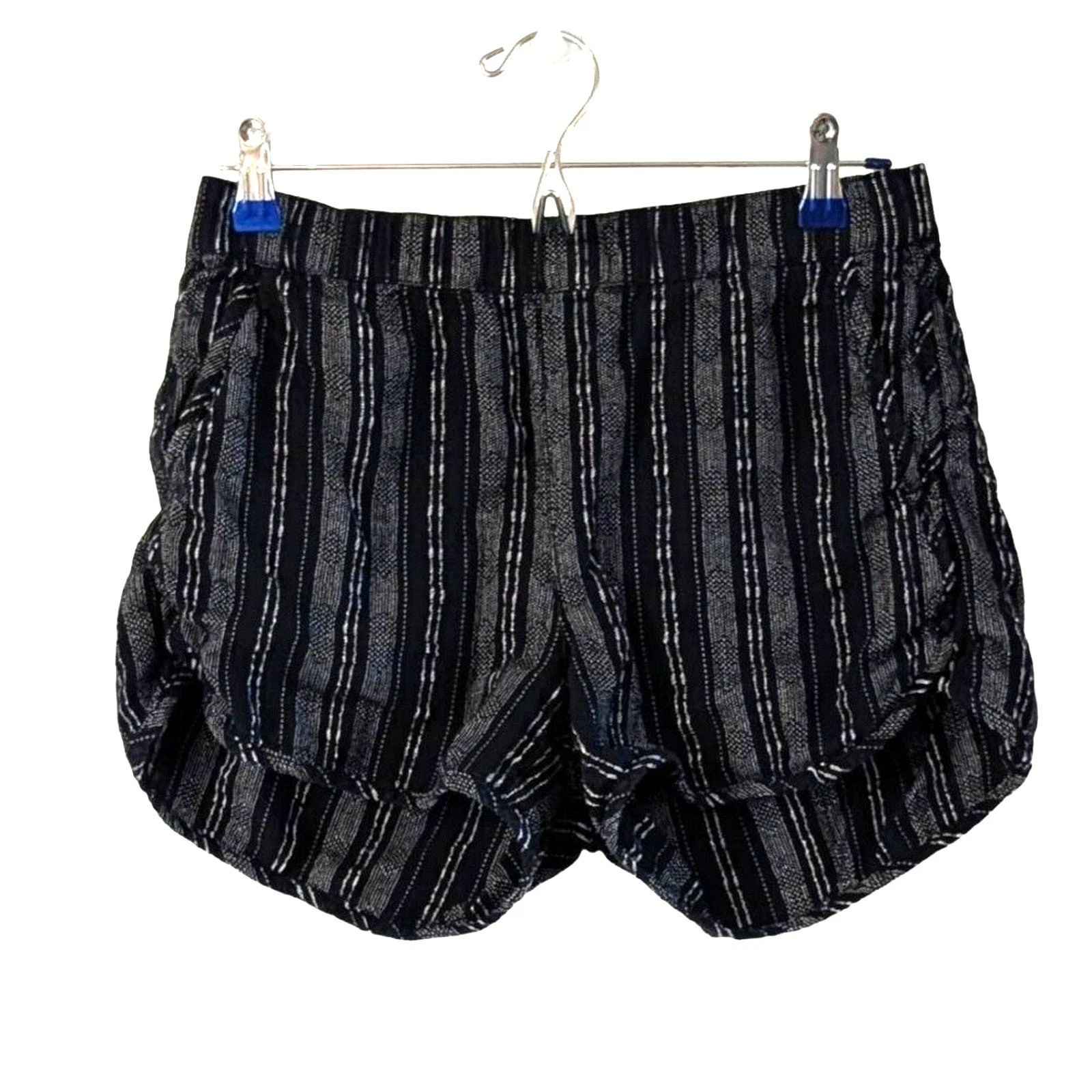 Madewell Striped Linen Blend Pull On Shorts Relaxed Beachy Small