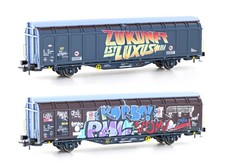 Hobbytrain H45104 H0 Schiebewandwagen Hbbillns SBB, Ep.VI, Graffiti-Serie (2)