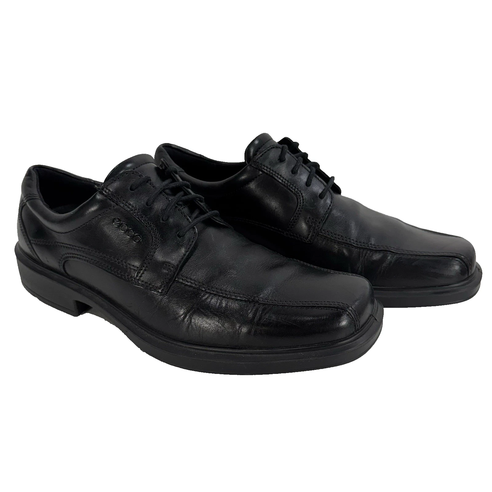 Scarpe Oxford stringate Ecco Helsinki in pelle nera da uomo taglia US 12