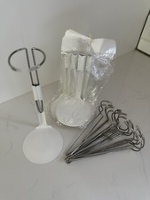11 Set Of White Metal Doll Stand For Barbie Mattel, JEM  other 8  -12  Dolls
