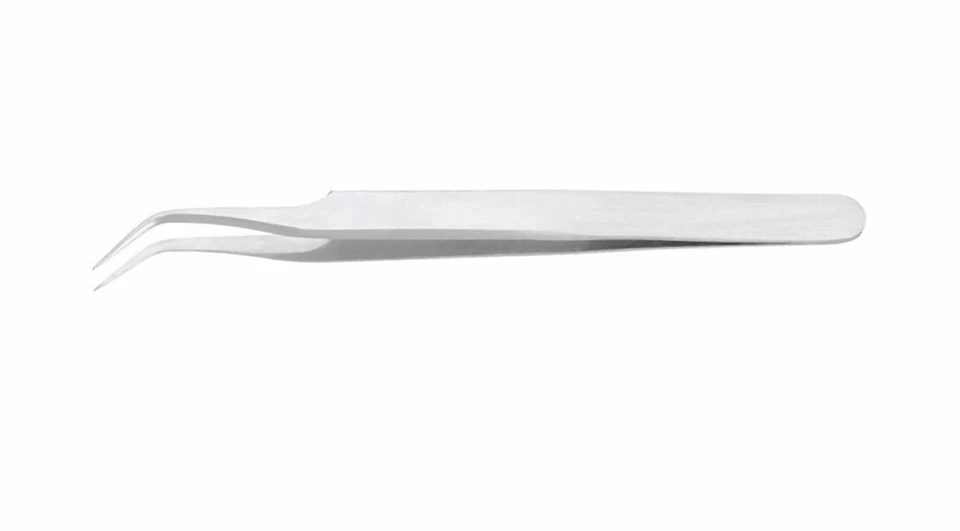 Zeckenpinzette 15 Stück gebogen greifen Zeckenentfernung Edelstahl Pinzette 12cm - Bild 3 von 4