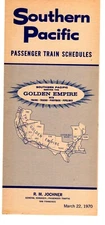 SOUTHERN PACIFIC RAILROAD - SYSTEM PUBLIC TIMETABLE - 3/22/1970