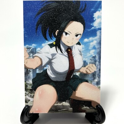 My Hero Academia Momo Yaoyorozu Sexy Anime Waifu Girl Goddess Glitter Art Card
