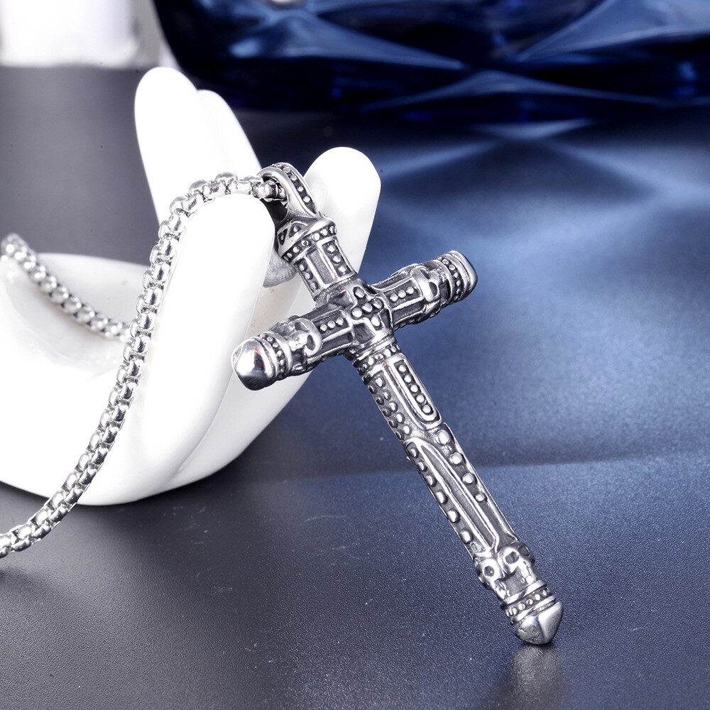 アクセサリー VTG 80s GAULTIER BRZ Crucifix Necklace JEAN PAUL GAULTIER Large Red Cabochon Cross Pendant Necklace