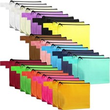 30 Pieces Makeup Bags Travel Canvas Cosmetic Bags Bulk Small Makeup Pouch