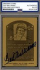 Ted Williams PSA DNA Signed Gold Metallic Hall of Fame Plaque Autograph