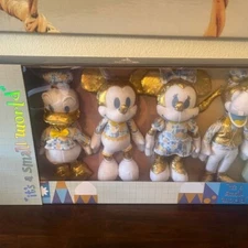 Disney Walt World 50th Anniversary Celebration it's A Small World Plush Set New