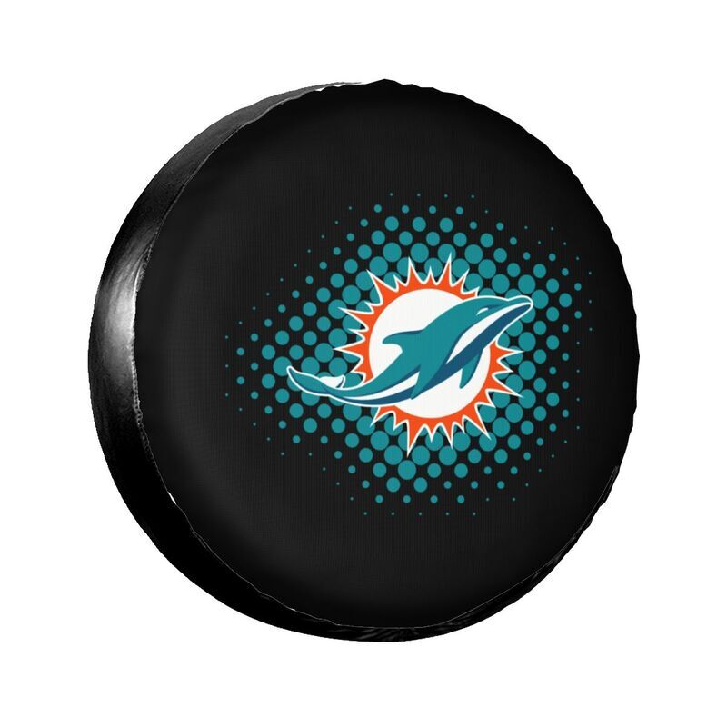 Miami Dolphins Auto Car Tire Cover Waterproof Spare Tire Cover Size 14 ...