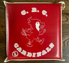 Cardinals baseball softball VTG red cushion seat bleachers SAAD GRC y2k USA