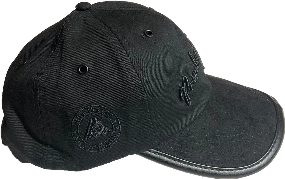 Privilege Society Negro Tono Firma Artesanal Cuero y Gamuza Correa Trasera Papá Sombrero Foto 2 de 4