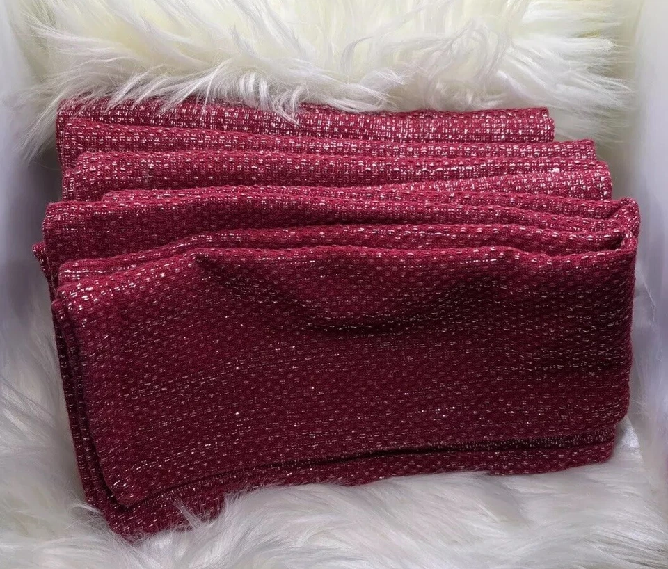 Target Threshold 18 x 18 Napkin, 8 Pack Red & Silver Threaded CHRISTMAS - Image 4 of 4