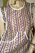 DEDERON  NYLON Überwurf Schürze Kittel Chasuble VOLANT grün pink Mädchen 122/128