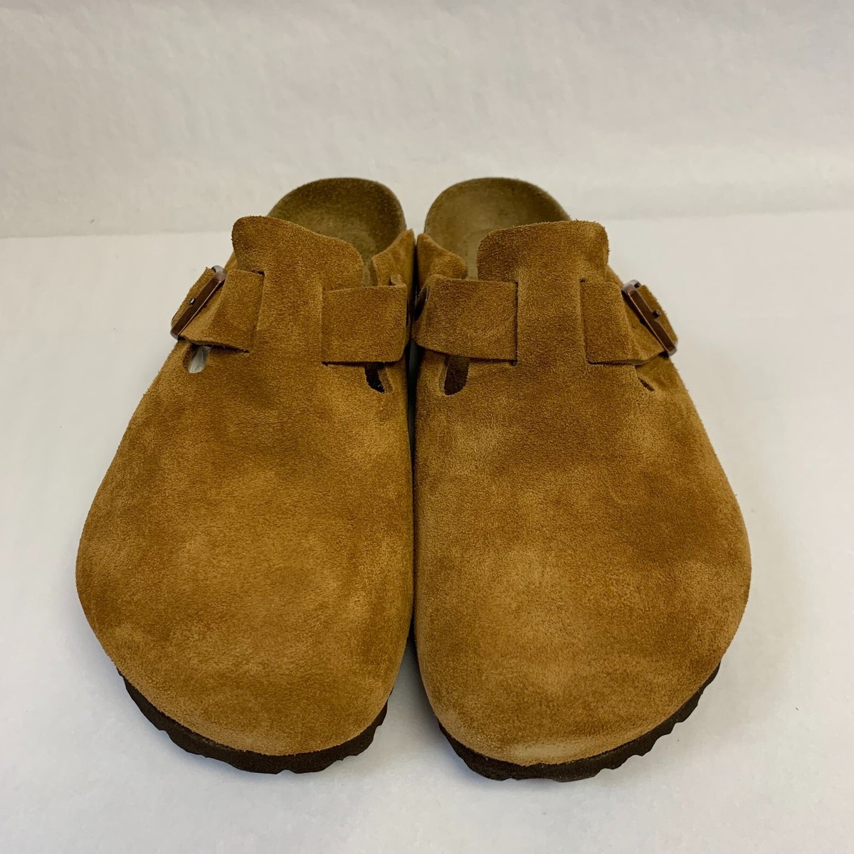 Birkenstock New w/ Box Boston Mink Suede Leather Soft Footbed