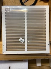 Hart & Cooley  6x6 neck 7.5 x 7.5 face white vent intake (disregard sticker)