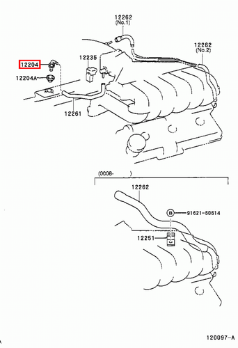 Genuine Toyota Prado 120 90 Series VZJ 5VZ 3.4 Petrol PCV Valve - Picture 13 of 14