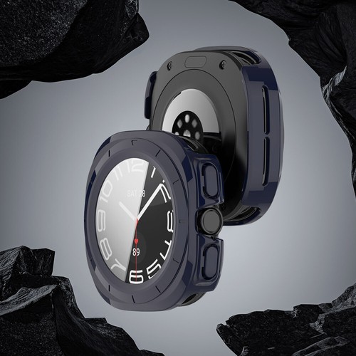 Etui PC Ochrona ekranu do Samsung Galaxy Watch Ultra 7 47mm (atrament niebieski gładki) - Zdjęcie 4 z 10