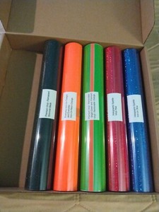 5 rolls mixed colors vinyl Halloween theme iron on Holographic sparkle New Read