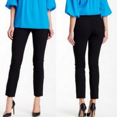 Diane von Furstenberg Women's 10 DVF JORDY Stretch-Wool Zip Cuff Ankle Pants