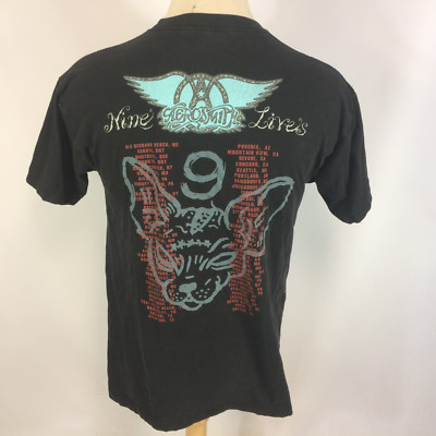 Vintage 1997 Giant Grunge Aerosmith Nine Lives Rock Band Tour 