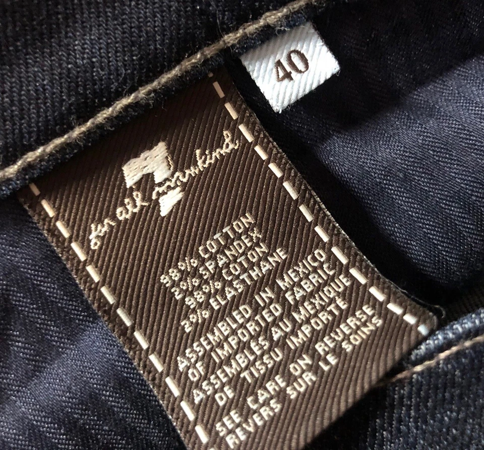 7 For All Mankind Austyn Relaxed Dark Wash Stretch Jeans Mens 40S 40x26 Short - Image 4 of 4