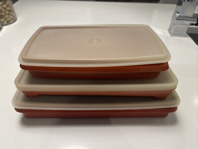 Tupperware VTG Paprika Red Lot Of 1292, 794, 816