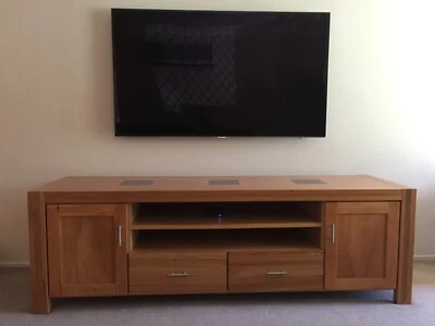 Tv Cabinet Harvey Norman Tasmanian Oak Solid Timber Vgc