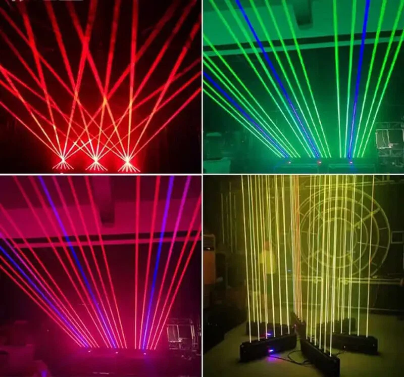 Disco Night club light lazer six 6 eyes heads moving dmx dj light beam laser bar - Image 2 of 4