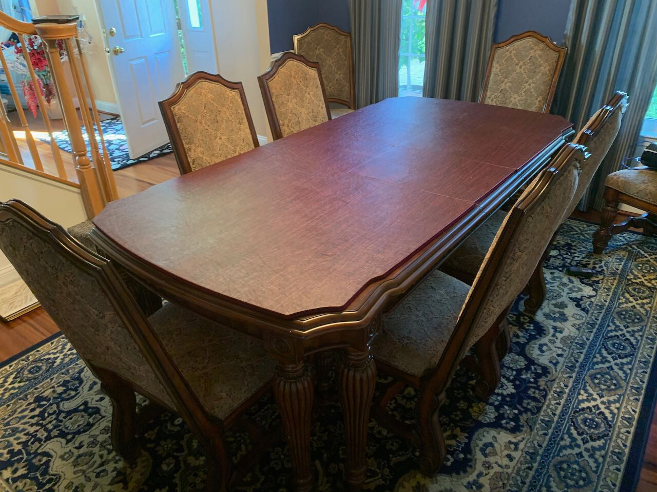 Dining room table, 8 chairs and matching hutch eBay