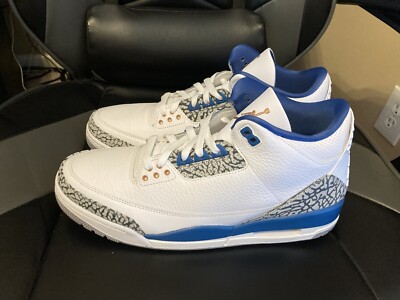 Air Jordan 3 Retro 'Washington Wizards' Blue Cement Gray CT8532