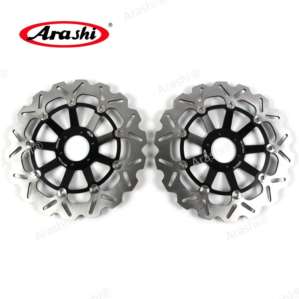 Rotor de disco de freno delantero Arashi para Honda CBR1100XX CBR-1100-XX 1997 1998 NEGRO Foto 2 de 4