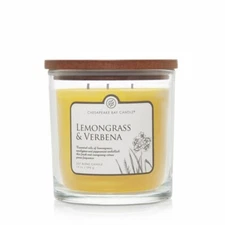 Chesapeake Bay Candle Lemongrass & Verbena Jar 3-Wick Candle 14oz Retired Scent
