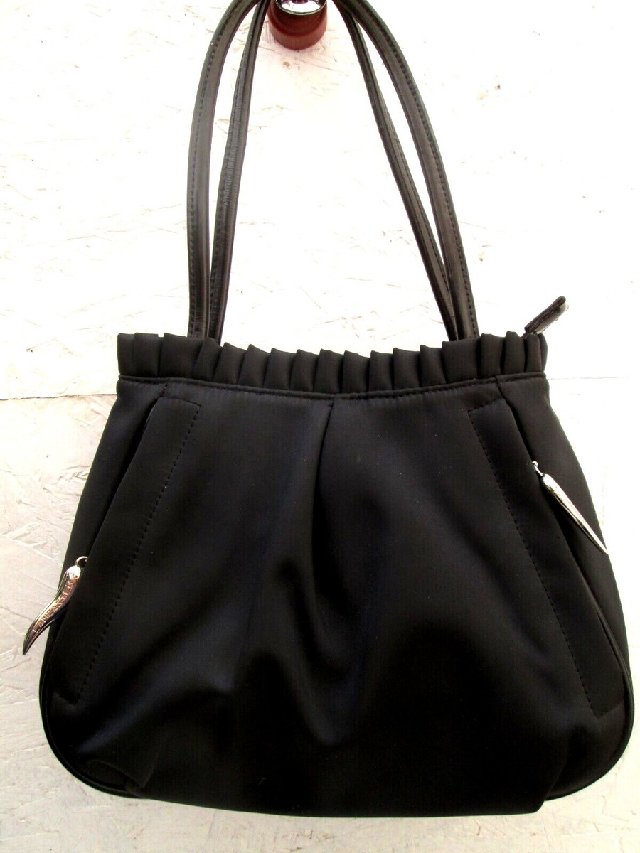 Sac à Main Lancaster En Cuir Noir - Bandoulière - Dimensions 22x20 Cm - Occasion Bon état