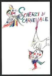 Emanuele Luzzati Scherzi Di Carnevale Cartolina Formato Cm 10 5 X 15 Ebay