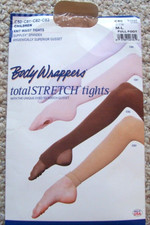 Body Wrappers Children's Size M/L 8 - 14 Tan Full Footed Tights Dancewear NEW