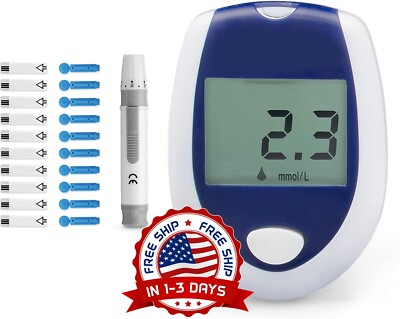 Kit De Medidor De Cetona En Sangre Ketobm Para Pruebas De Dieta Keto 10Pcs Nuevo