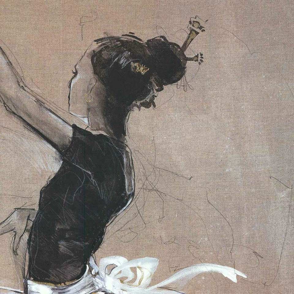 33W"x43H" LIVING THE DREAM II por MARTA WILEY - ESCOLHAS DE BALÉ DE DANÇARINO de LONA - Imagem 4 de 4