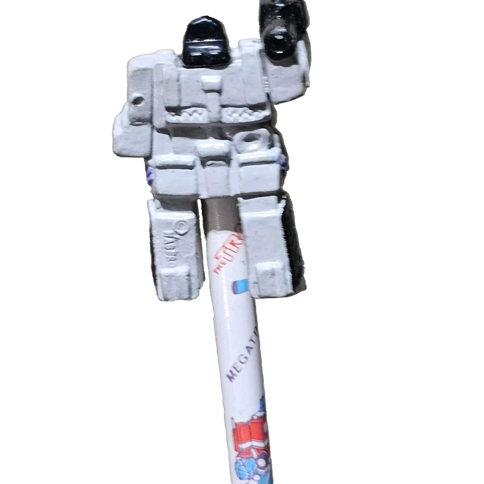 Transformers Optimus Prime Pencil And Topper 1980s Vintage White Purple Black  - Image 3 of 4