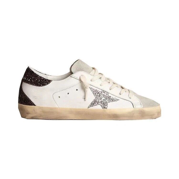 Golden Goose Women Leather Retro Casual Flats Shoes Lace Up Shoes - Image 2 of 4