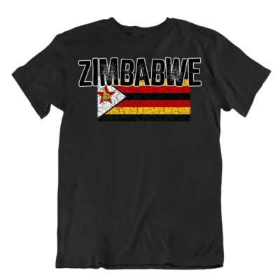 Zimbabwe Flagge T-Shirt Reise-Andenken Geschenk Patriot Tourismus Nationalstolz