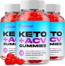 (3 Pack) Optimal Keto ACV Gummies Optimal ACV + Keto Advanced Keto Formula...