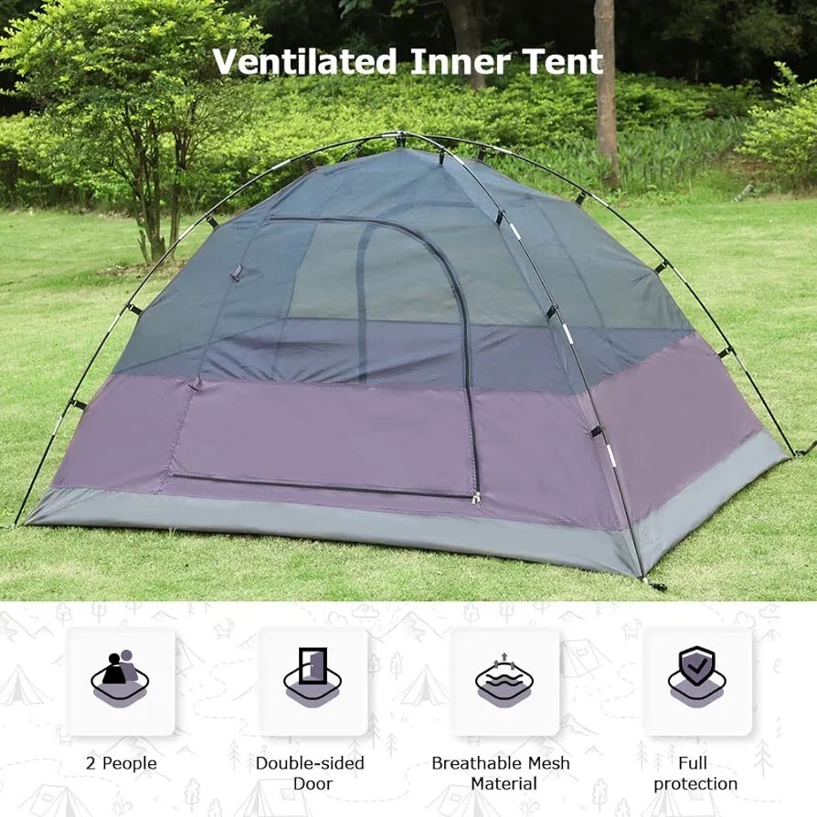 Gysrevi Tent 1 to 2 Man Camping Tent Waterproof, Easy Set Up Tent