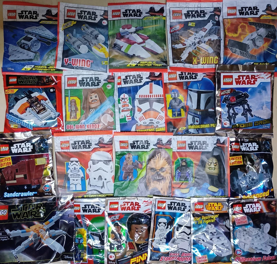 Lego Star Wars Polybag Paperbag Minifiguren und Raumschiffe zur Auswahl