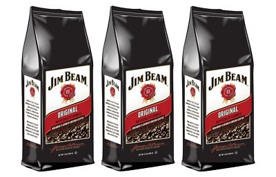 3 Pack - Jim Beam Original Bourbon Flavored Ground Coffee - 12oz Bag
