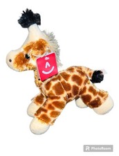 Aurora Giraffe Brown Tan Plush Bean Bag Soft Toy Stuffed Animal 8" Floppy