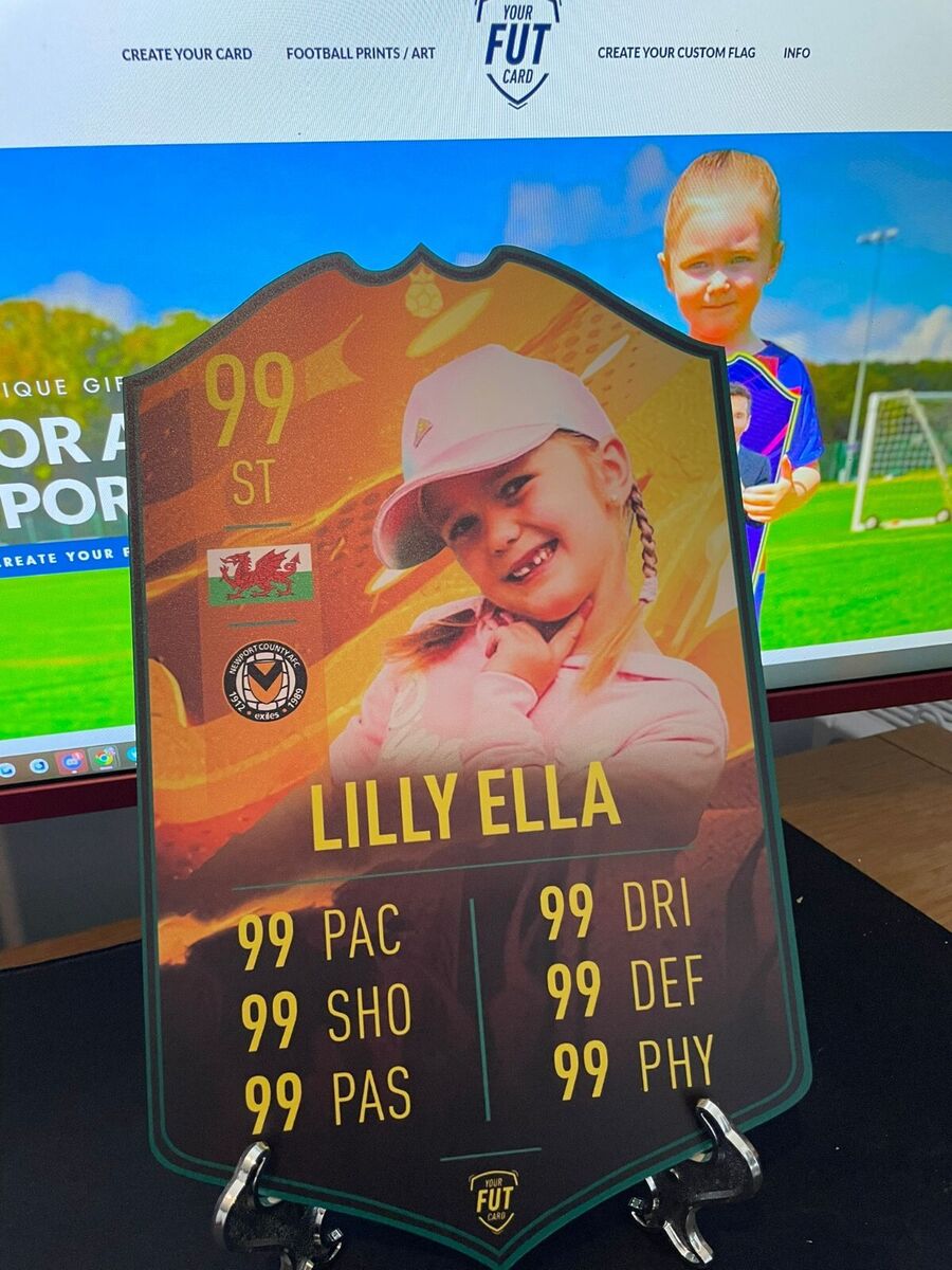 Personalised Fifa Ultimate Team Card, FUT 23 Custom Printed Foamex