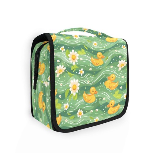 Hanging Travel Toiletry Bag Little Ducks Daisy Flower Kit Makeup Case
